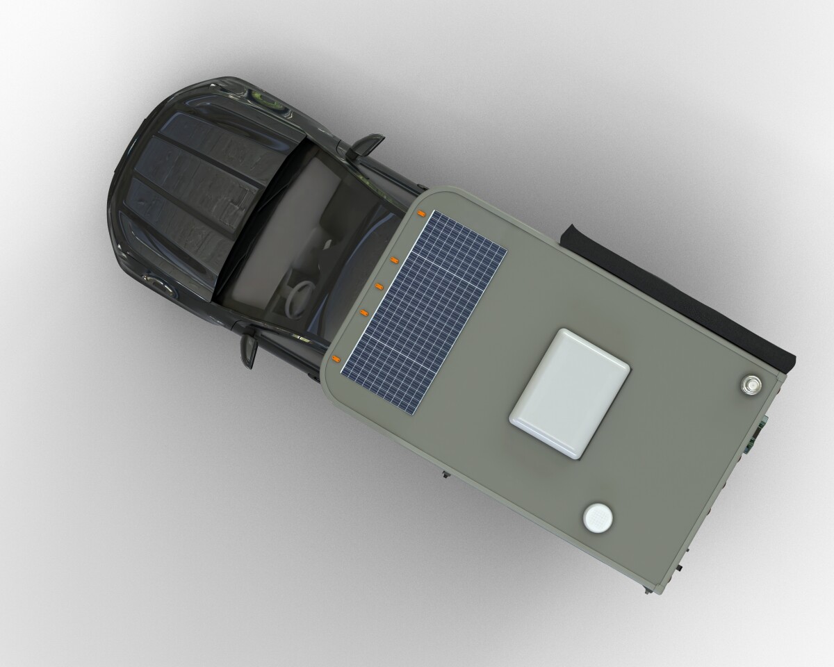 The Scout Yoho comes standard with a 160-W solar panel