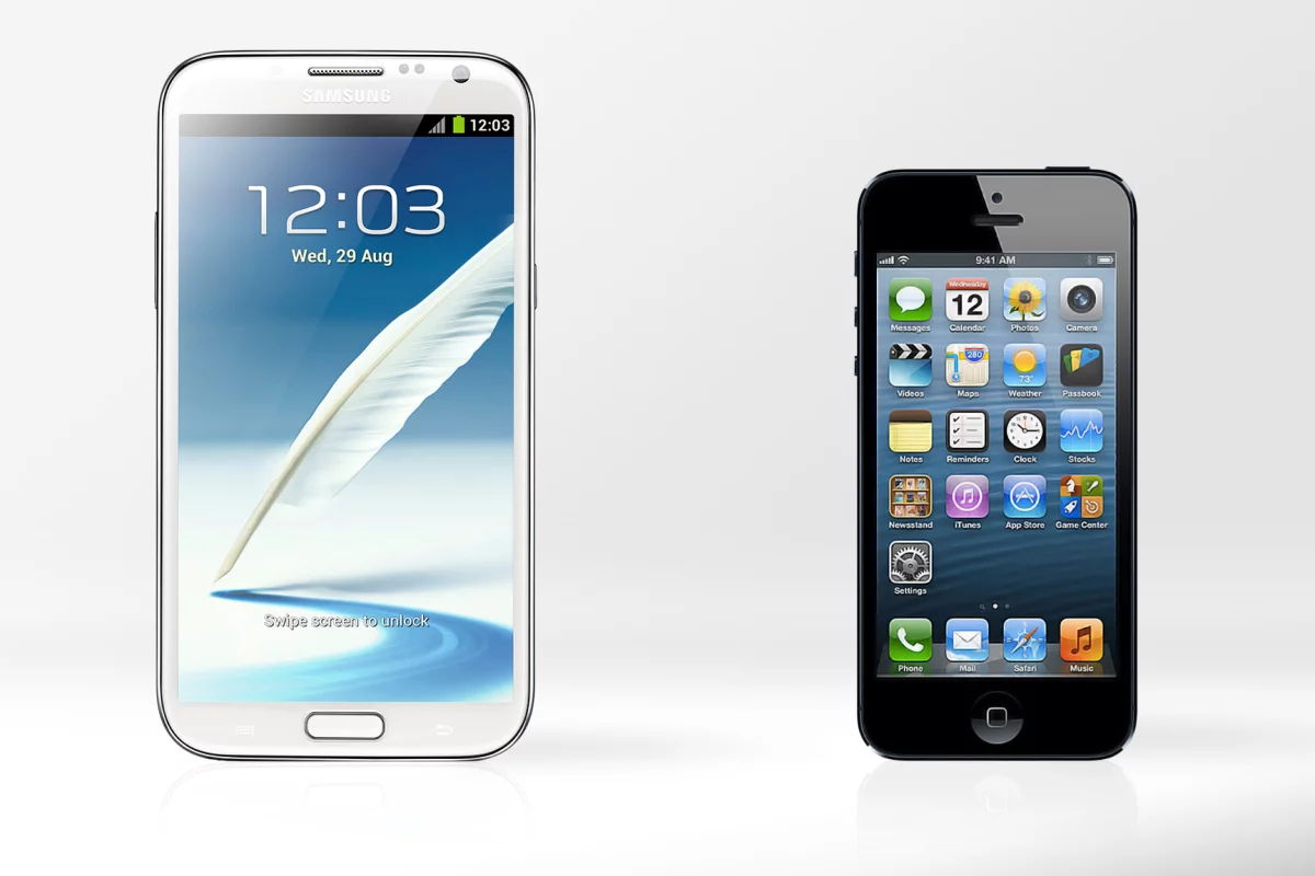 Gizmag compares the specs and features of the Galaxy Note 2 and iPhone 5