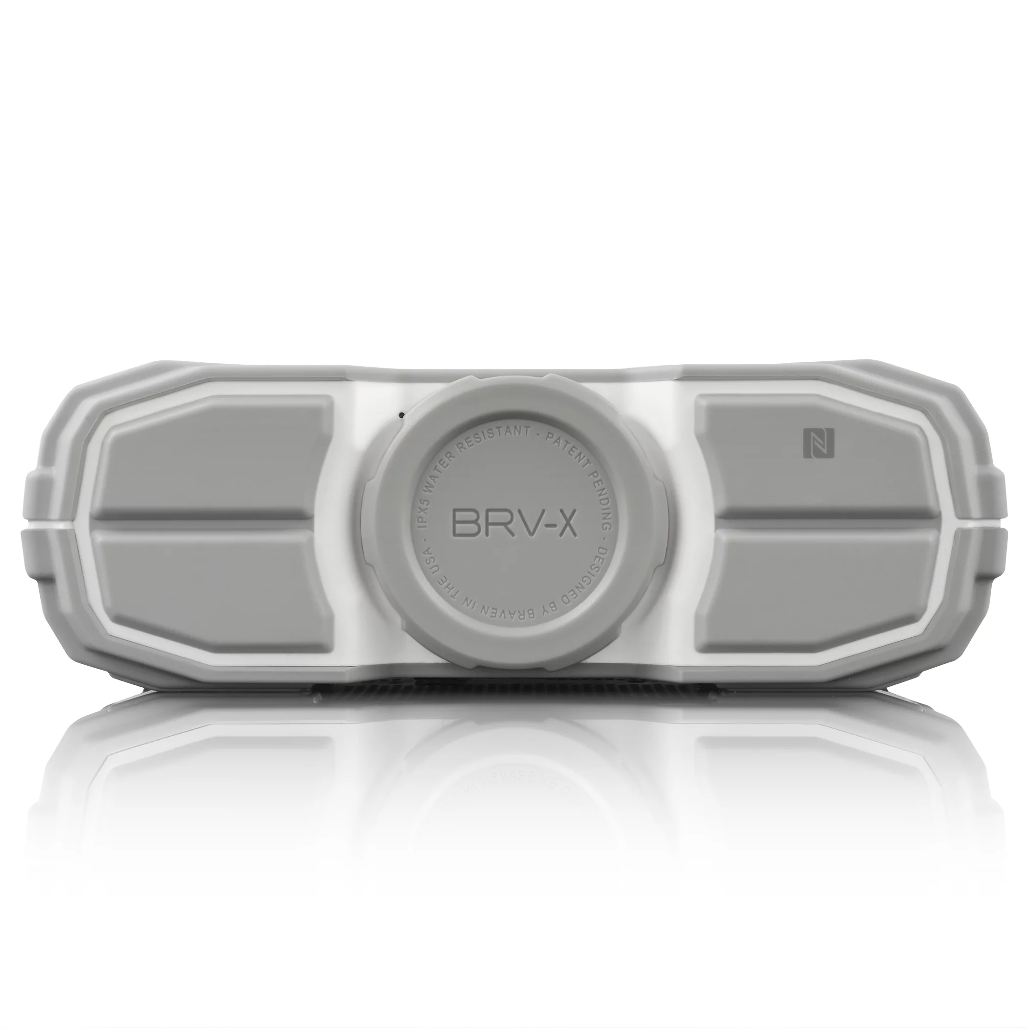 The BRV-X is IPX5 weather sealed, and has a rubber-over-high-impact-plastic housing