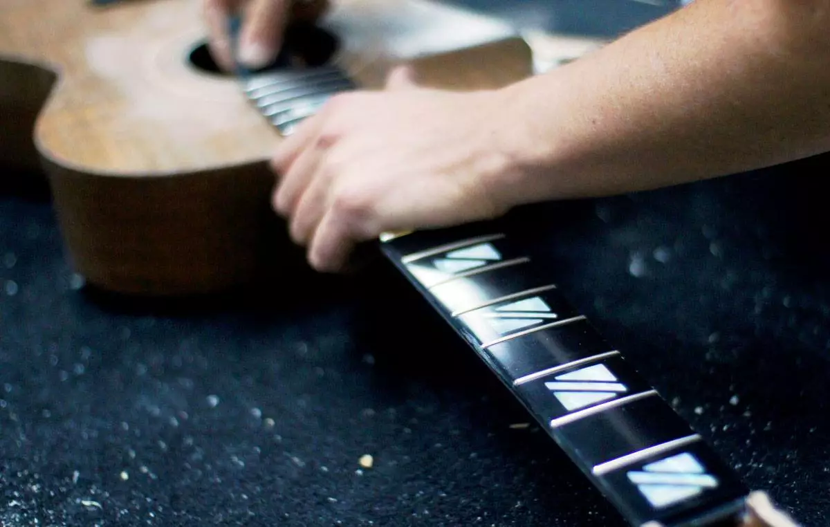 The hollow 25.5-inch scale neck is reinforced with a carbon/steel trussrod and topped with a HPL (high pressure laminate) fingerboard