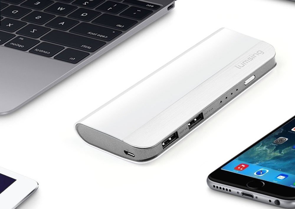 The Lumsing Power Bank balances portability with power, containing a 10,400 mAh battery in a small(ish) package