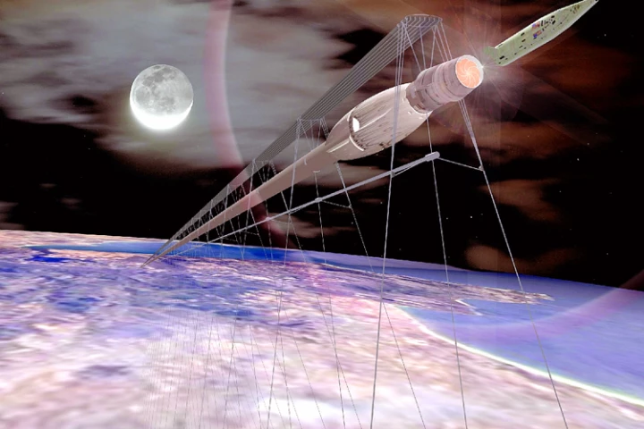 The Startram orbital launch system would transport passengers and cargo into space in a magnetic levitation (maglev) train