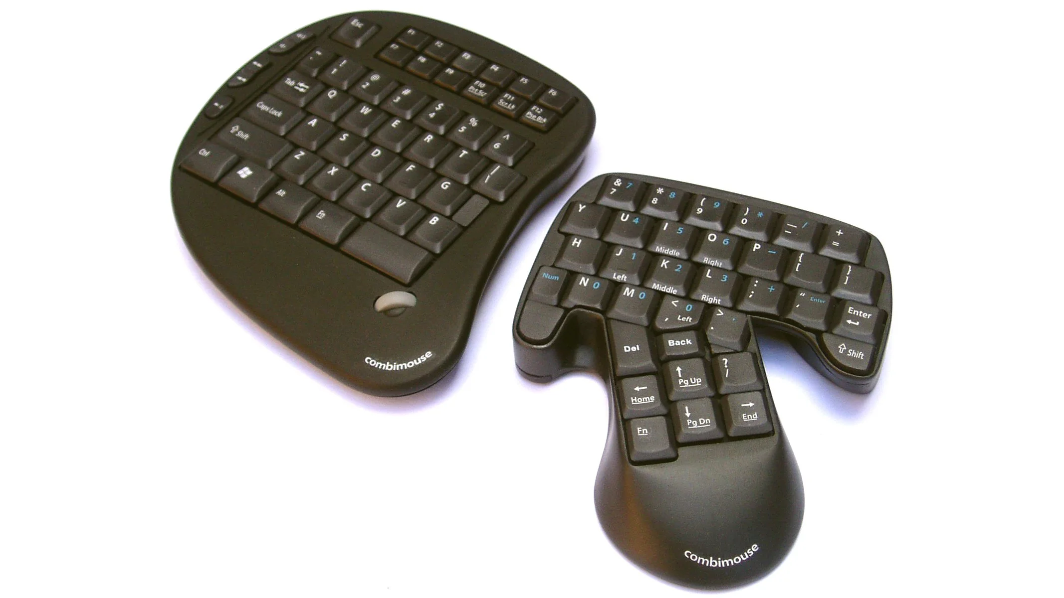 A working prototype of the Combimouse keyboard/mouse system