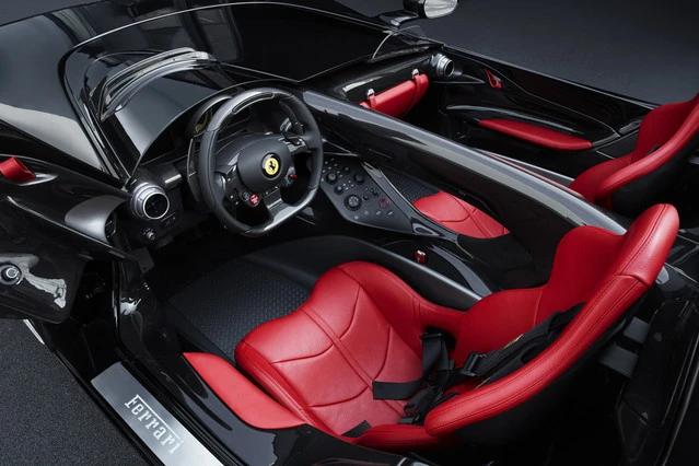 The cockpit of the Ferrari Monza SP2