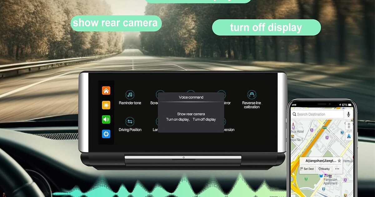 Touch Dynamic Rear Display Turn traffic jams into jam sessions with this Touchscreen Car Display
