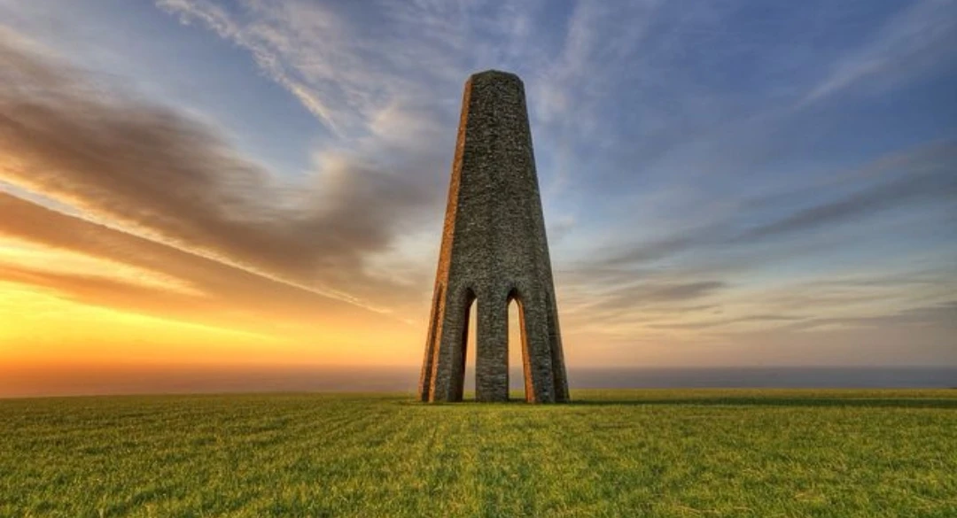 Shortlisted - Day Mark, Kingswear. "This photo was taken on an early morning walk down brownstone battery. I came across the Day Mark and found it a very interesting part of history."