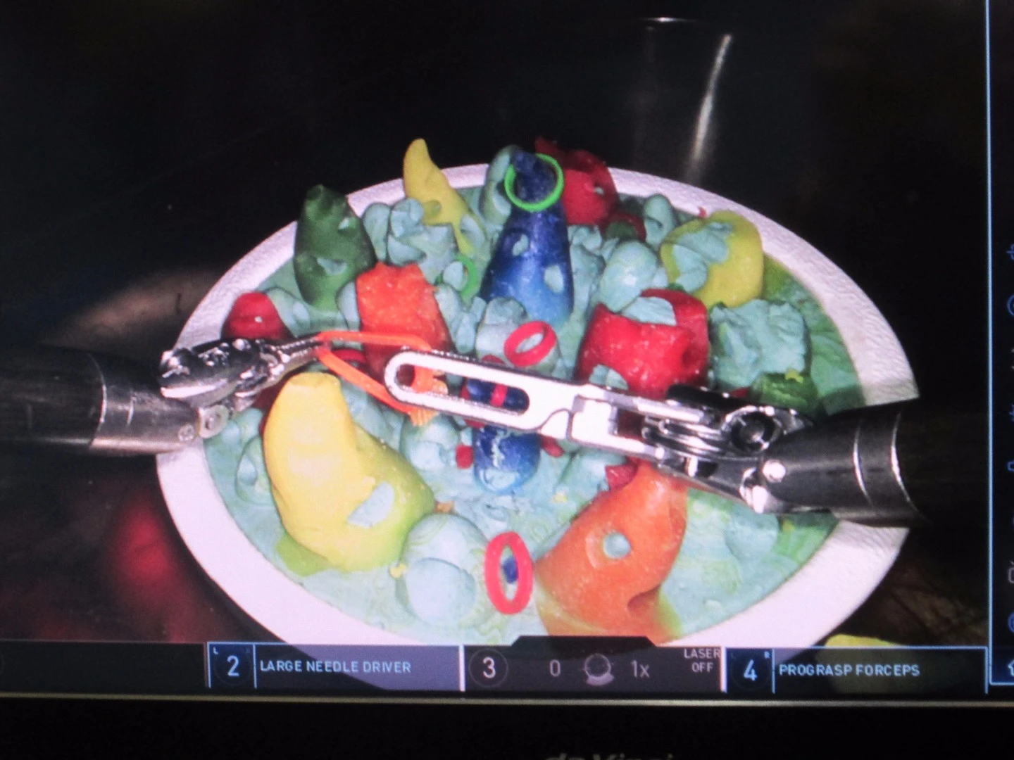 Attendees could try out the Da Vinci surgical robot