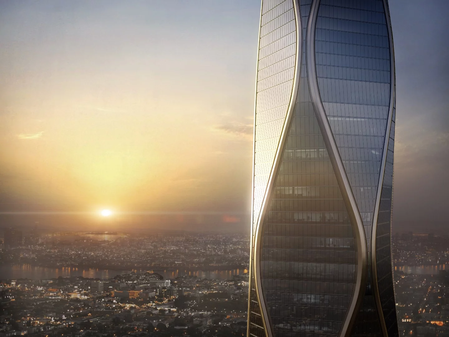 The Hangzhou Wangchao Center will have a glazed facade