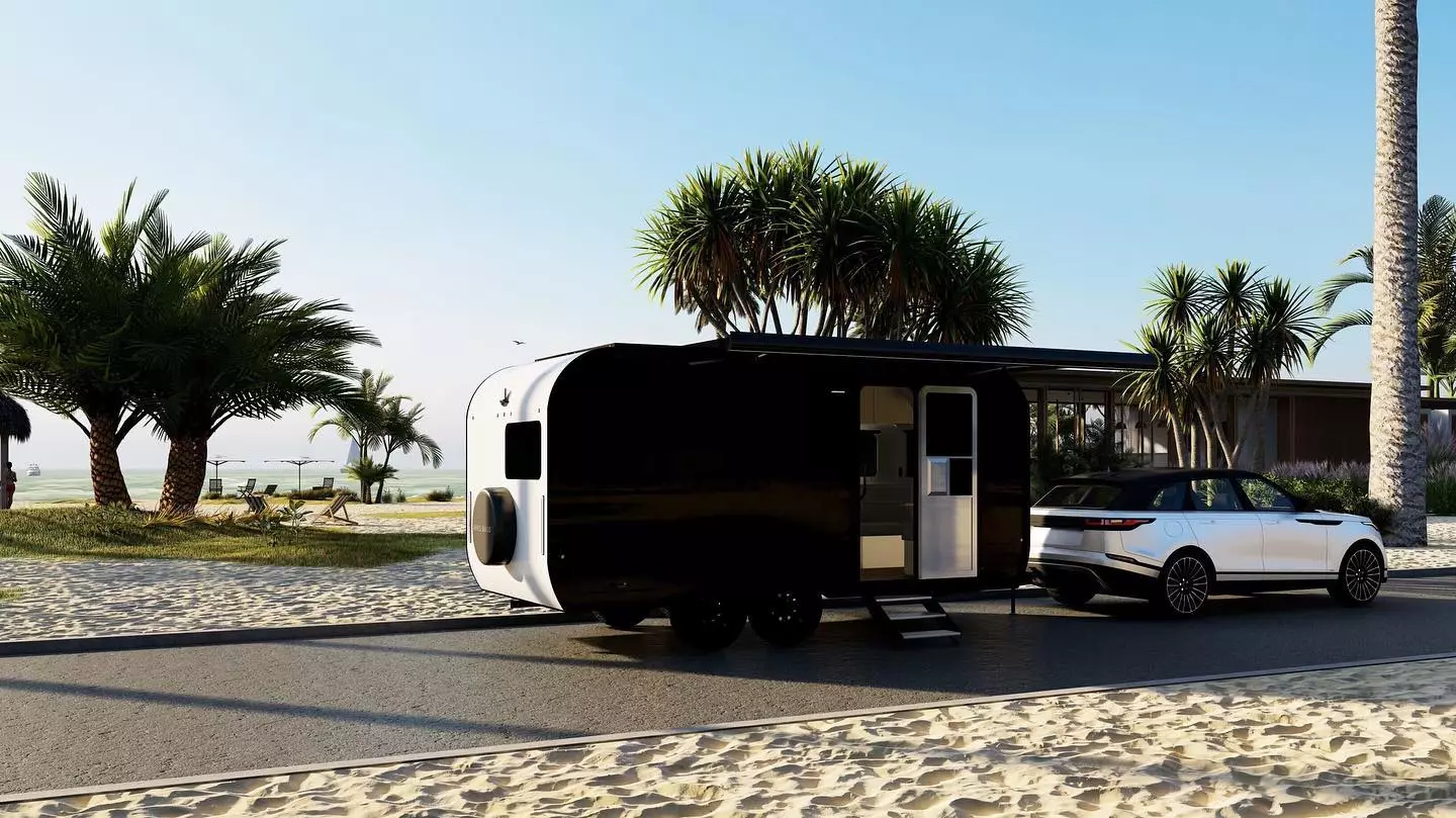 Not just any travel trailer would look good next to a stylish beachfront home, but the Aero Build Coast pulls it off