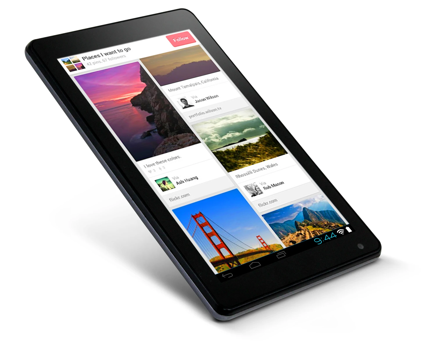 The GBT6 Android 4 tablet/e-reader features a 6-inch 800 x 480 pixel resolution (155 ppi) LED backlit display with capacitive touch technology that supports up to five simultaneous touch points