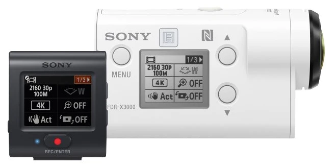 The Sony FDR-X3000 4K action camera can be used with the new Live-View Remote