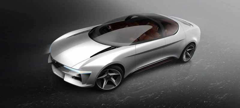 The GFG Sibylla is a four-seat electric sedan designed to celebrate Giorgetto Giugiaro's 80th birthday, his mother, and a design he penned in 1963