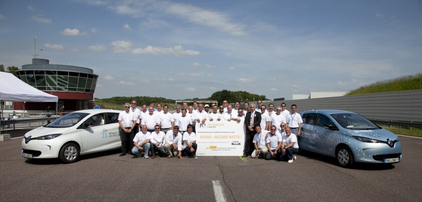The team responsible for the ZOE's world record-breaking effort