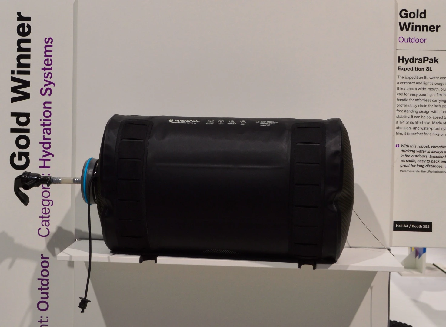 ISPO Gold Award winner: HydraPak's Expedition 8L hauls a campsite of water, then collapses down to a quarter of its size when empty