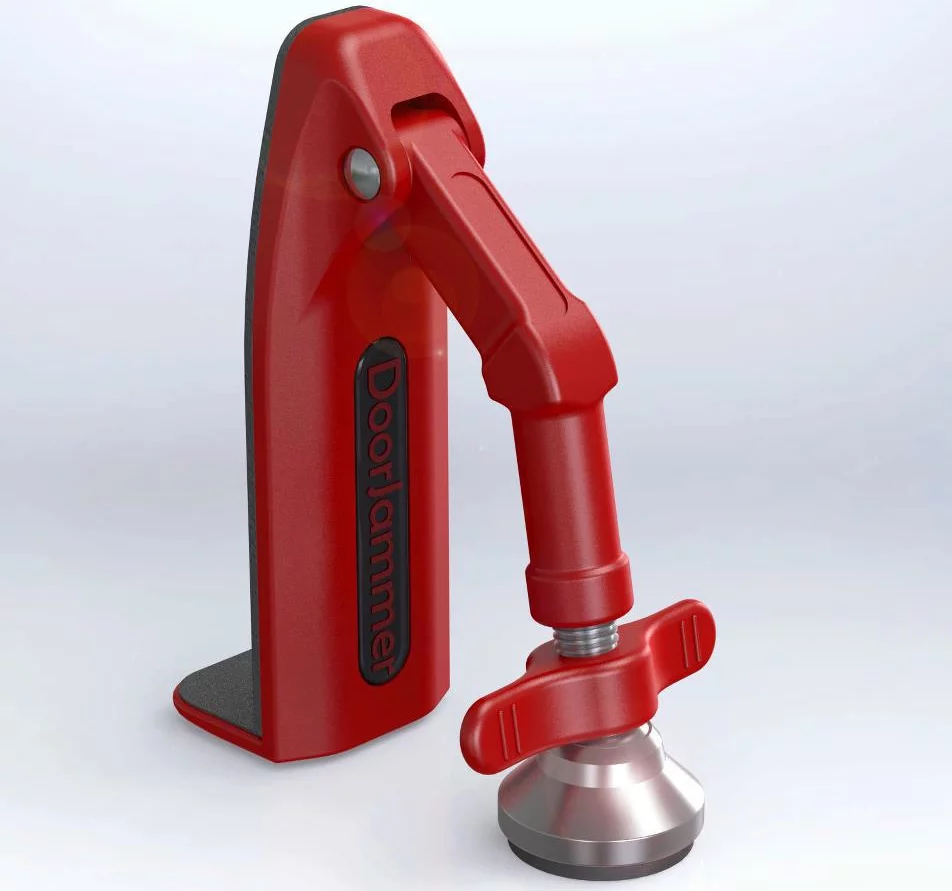The DoorJammer weighs 250 grams (8 oz)