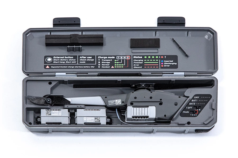 Black Hornet 4 kit with built-in multiple battery charger