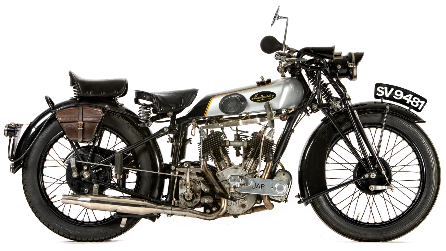 $49,704 | 1928 Montgomery 680cc 'Twin Five' | Actual Sale Price: £37,950 | Estimate: $33,000 to $46,000 | £25,000 to £35,000 | Bonhams | Bicester Heritage | Lot 404 | 16 August 2020 | Official Auction Page