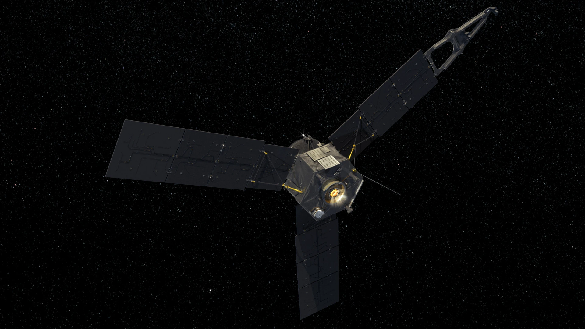 Artist's impression of Juno firing its main engine