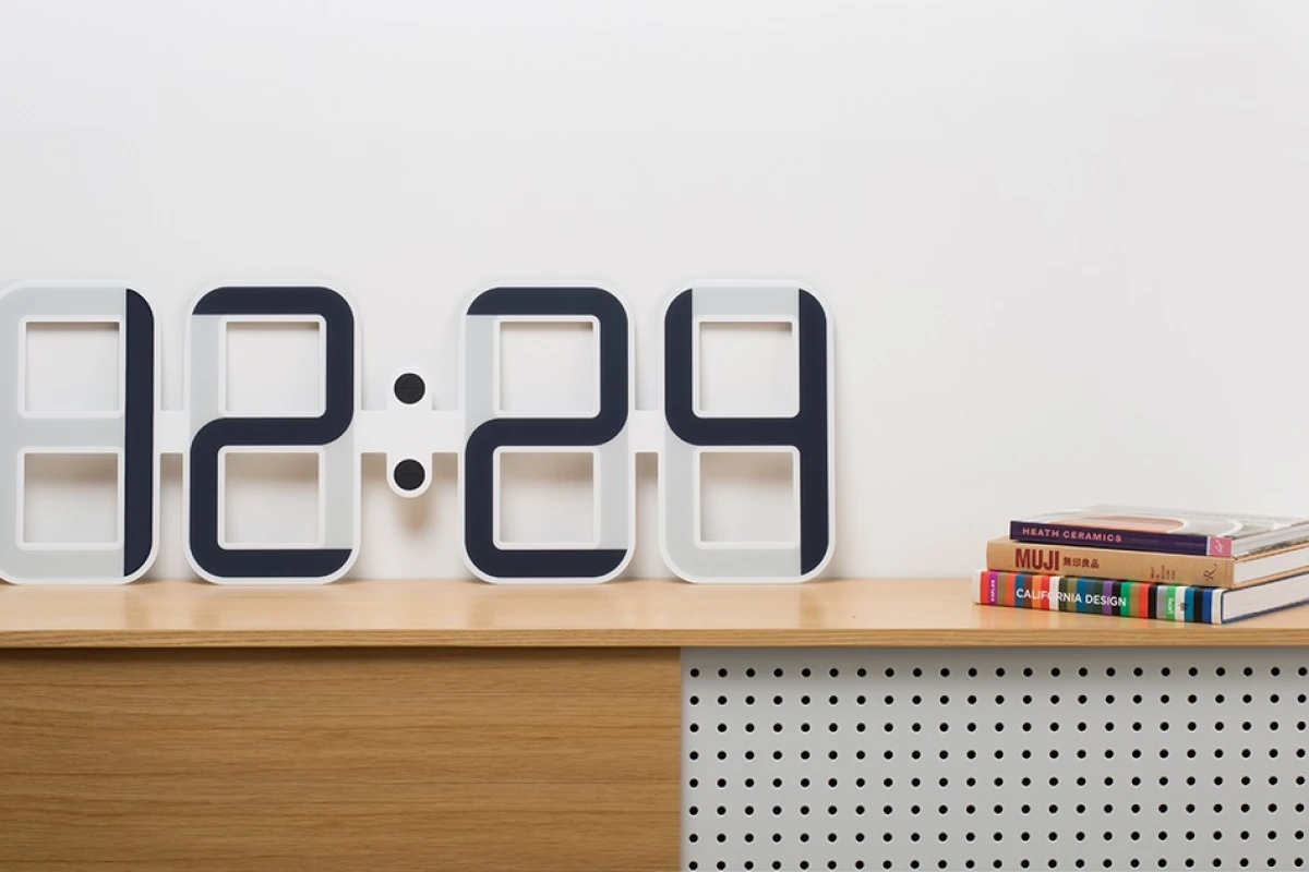 The Twelve24 ClockONE is the world's first E-Ink wall clock, which gives it several advantages over traditional designs