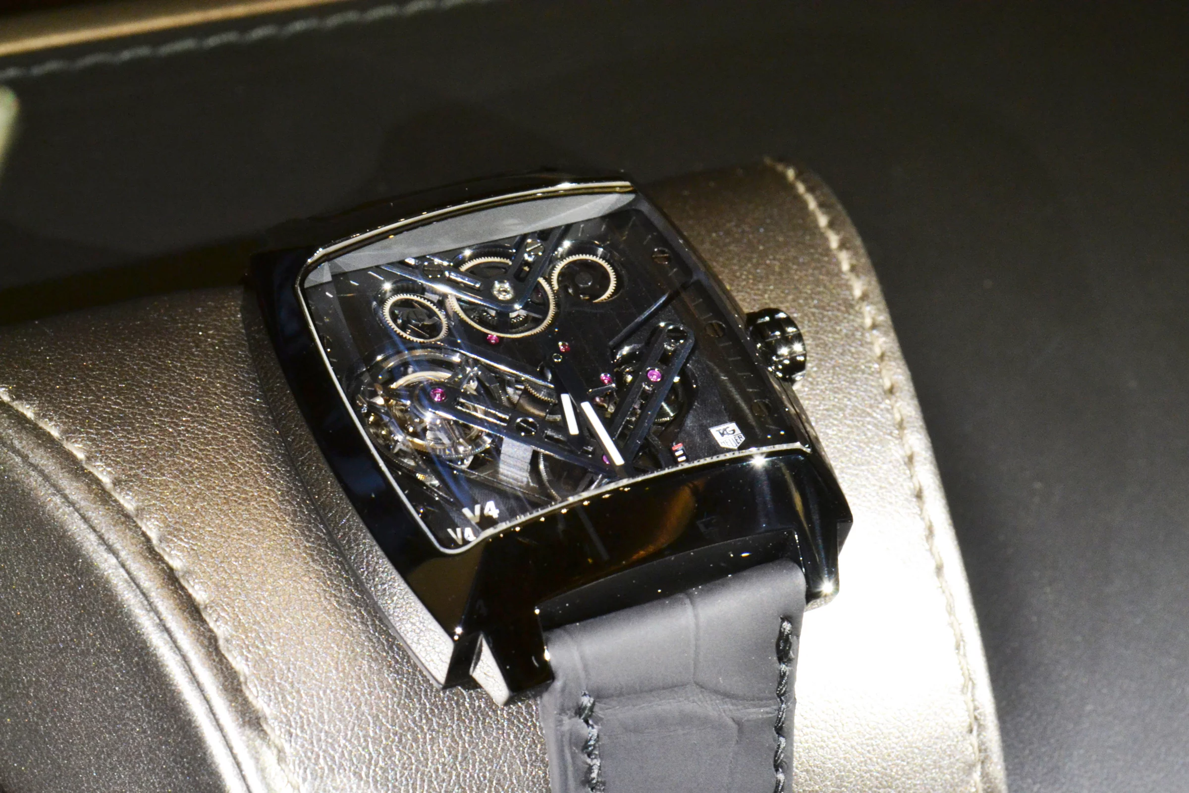 The Monaco V4 Tourbillon is reportedly the first watch to ever feature a belt-drive tourbillon complication