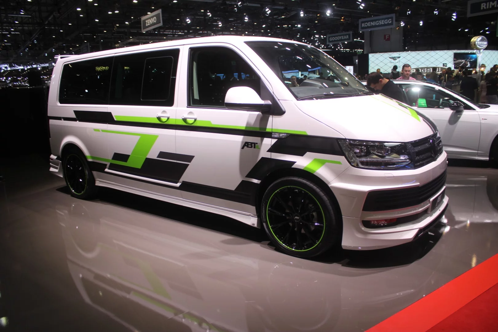 ABT presented its e-Transporter, based on the Volkswagen T6. With deliveries starting in Q3 2019, it offers either 37.3 kWh or 74.6 kWh, for 208 or 400 km (129 or 249 mi) of range, respectively