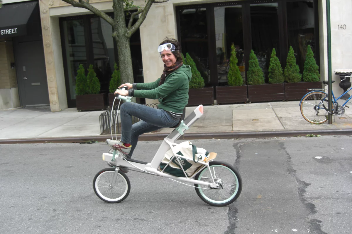 The Etta semi-recumbent cargo bike designed by Nick Foley
