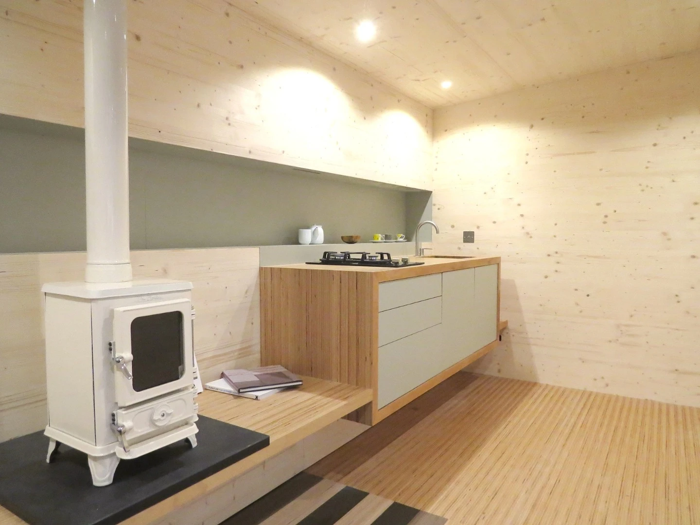 The Wave Eco Cabin has modern and light fixtures