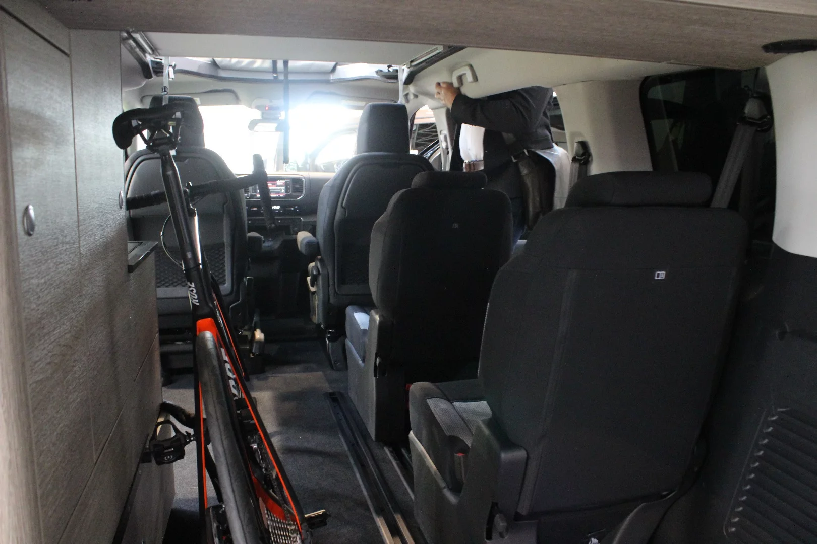 The Campster still manages to pack four seats in bike-hauling configuration