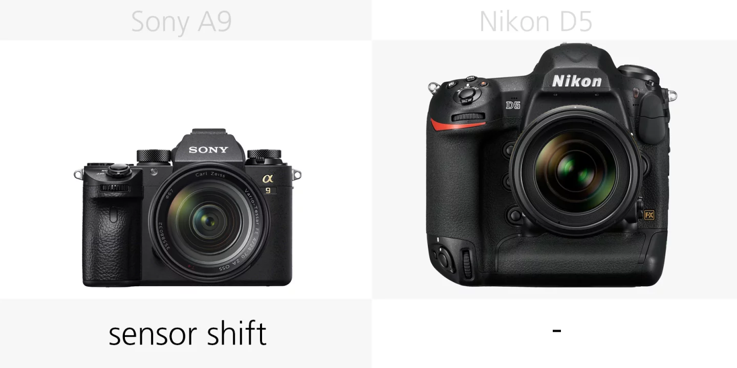 The built-in image stabilization of the Sony A9 and Nikon D5 compared