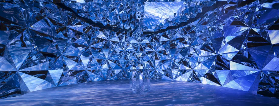 Nominated for Best Use Of Light, Prismverse is akin to sitting inside a diamond, with a large LED floor reflecting off a geometric mirrored wall creating a series of kaleidoscopic visual experiences