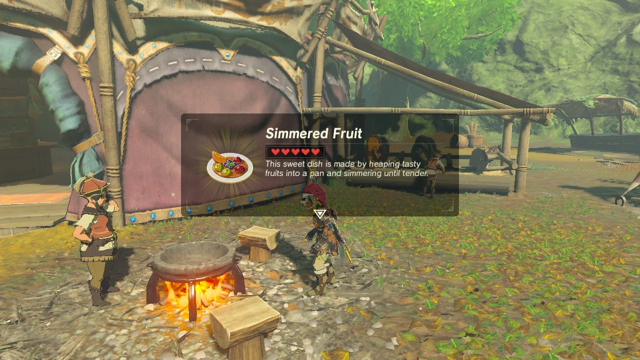 Cooking apples gives you Simmered Fruit, worth 10 rupees per apple