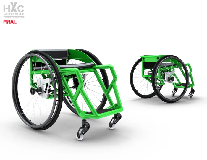 Computer rendering of the HXC wheelchair