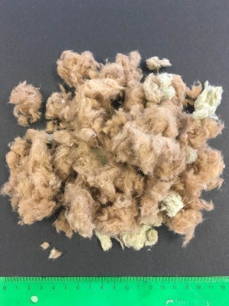 Some of the mineral wool that was used in the study