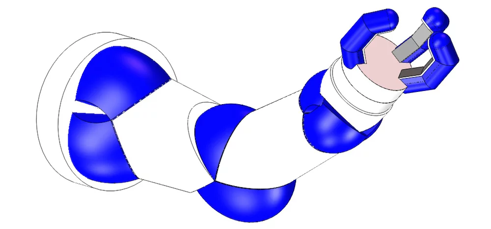 A concept sketch of RE2 Robotics' Underwater Dual Manipulator robot arm