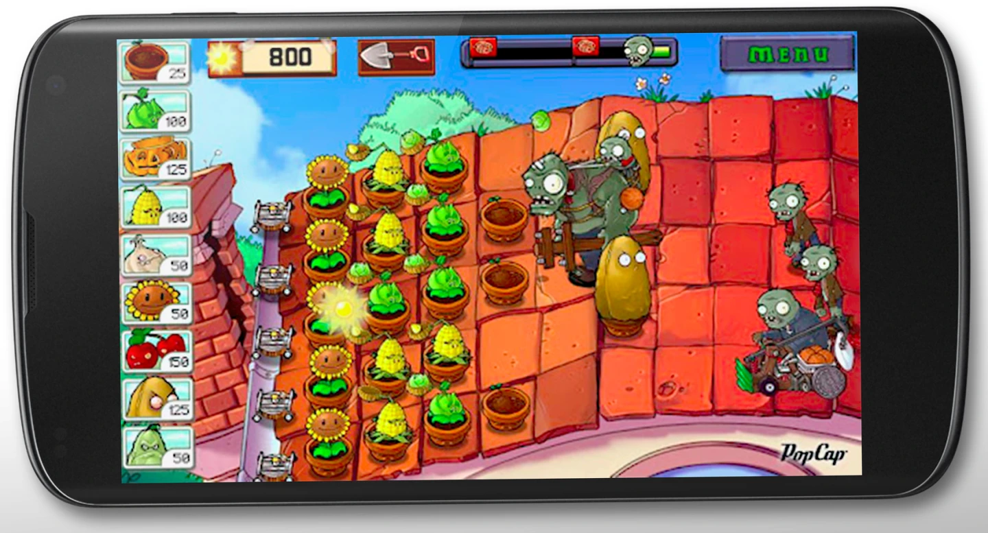 Plants vs. Zombies's quirky premise adds to the great tower defense gameplay