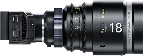 Blackmagic Micro Cinema Camera - micro 4/3rds lens mount can be fitted with an adapter to work with PL-mount lenses