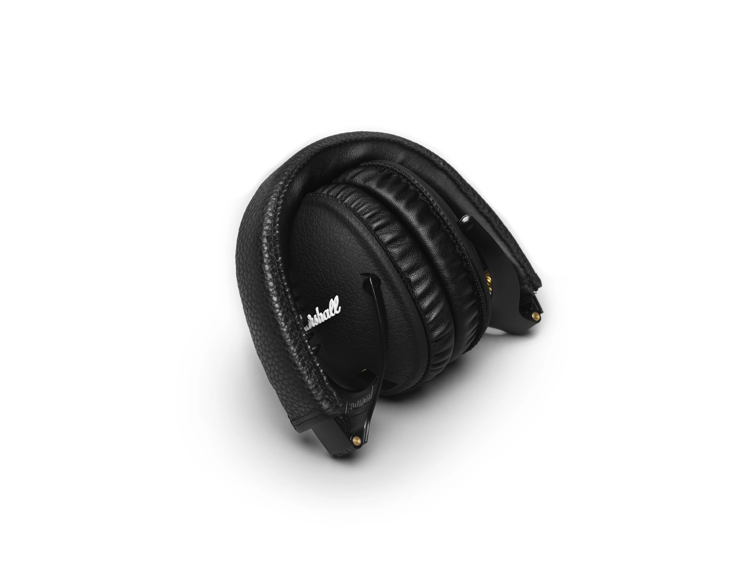 The Marshall Monitor headphones can be collapsed down for ease of transport