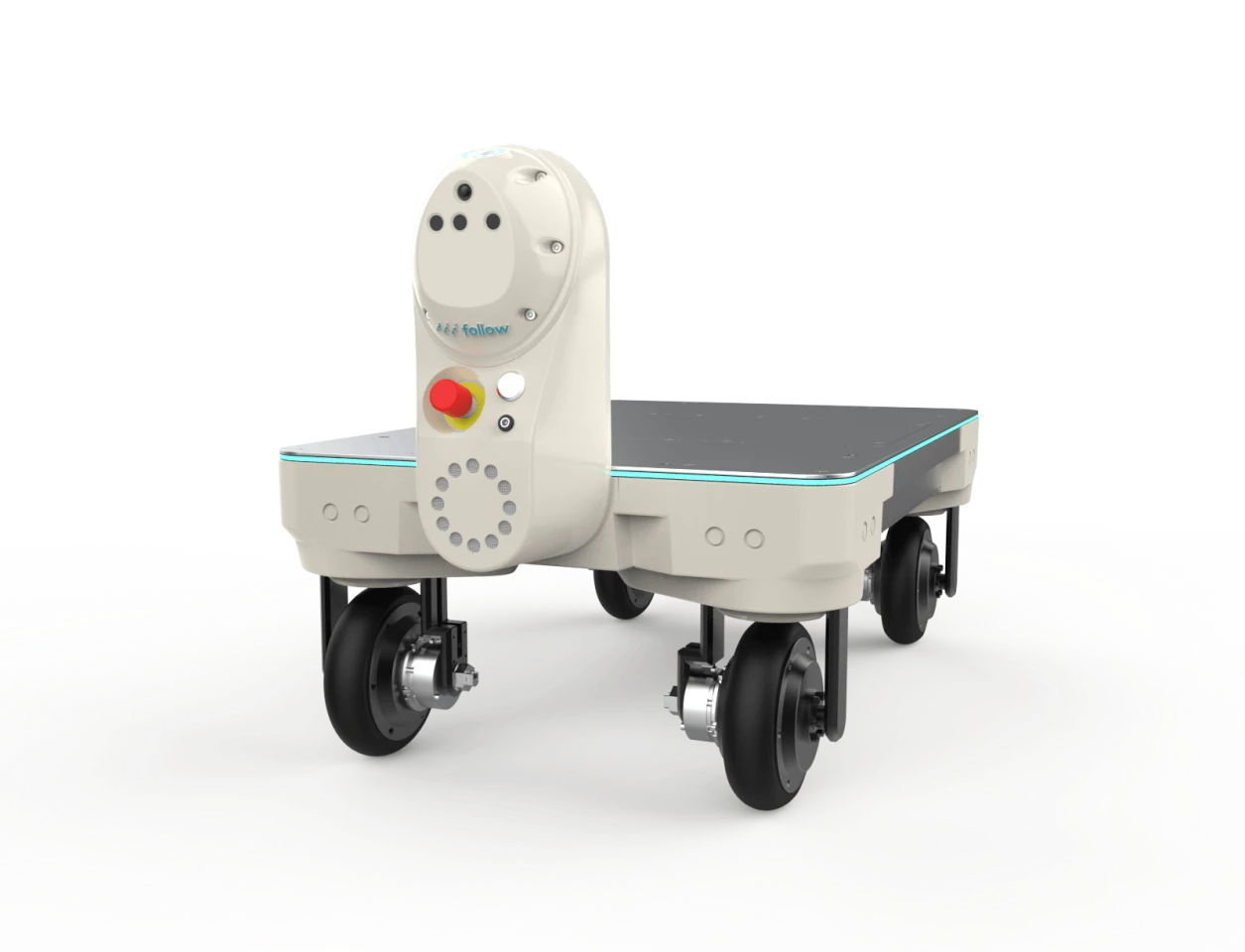 The Kilo robot's sensors can lock onto and follow a human worker at the touch of a button