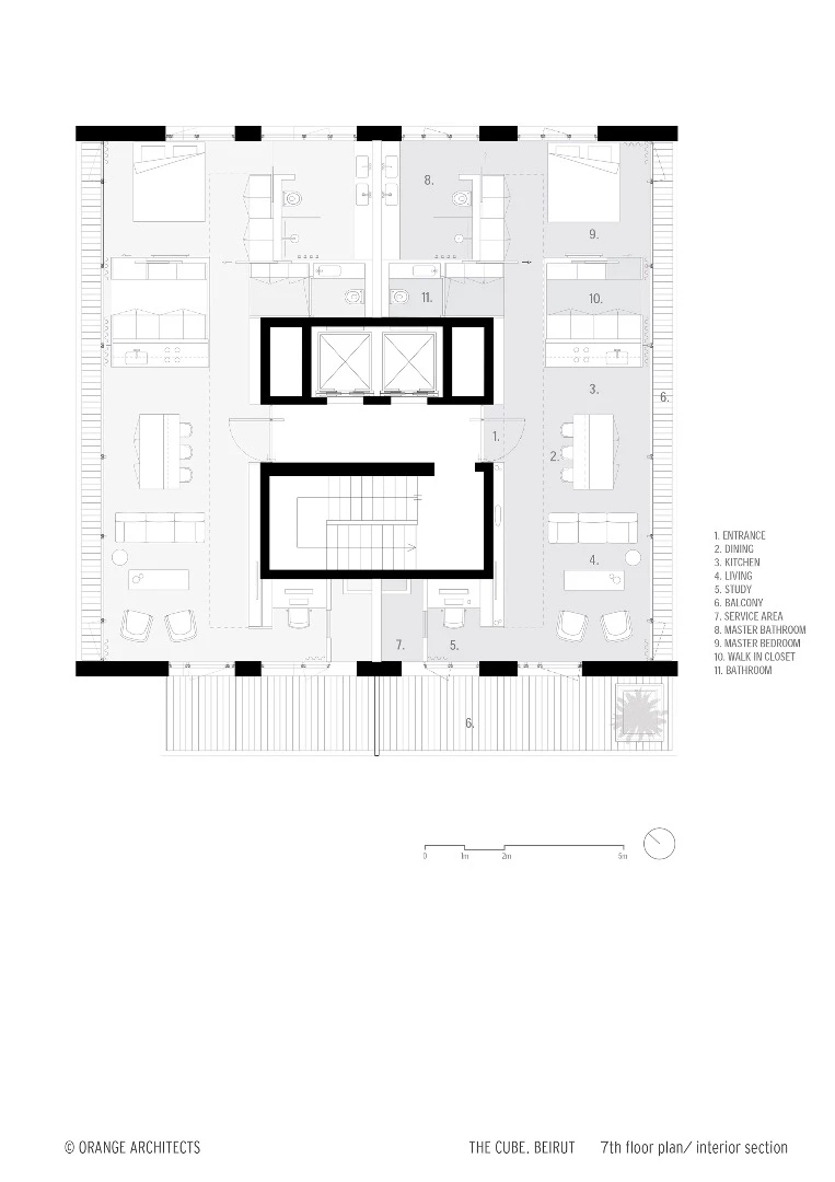 Architectural drawing of The Cube