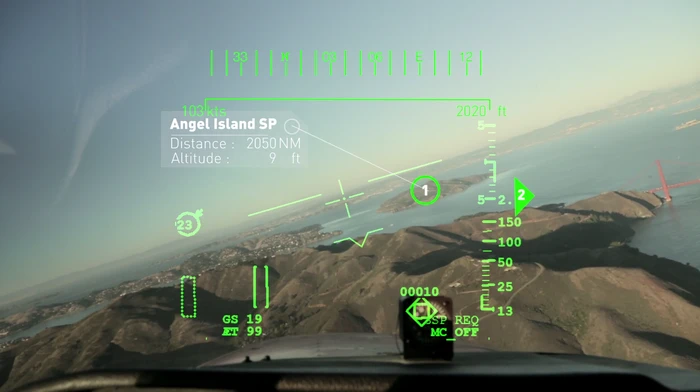 A head-up display for pilots