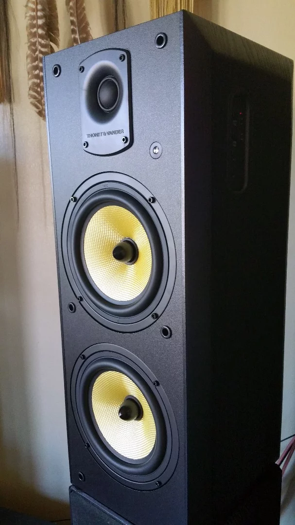 The Thonet & Vander Koloss features a 2.5-way design with a tweeter and a pair of woofers on the front and bass port in the rear
