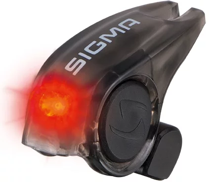 The Sigma Brakelight weighs 7 grams, and is powered by a replaceable 1025 button cell battery that should be good for about 100,000 braking processes