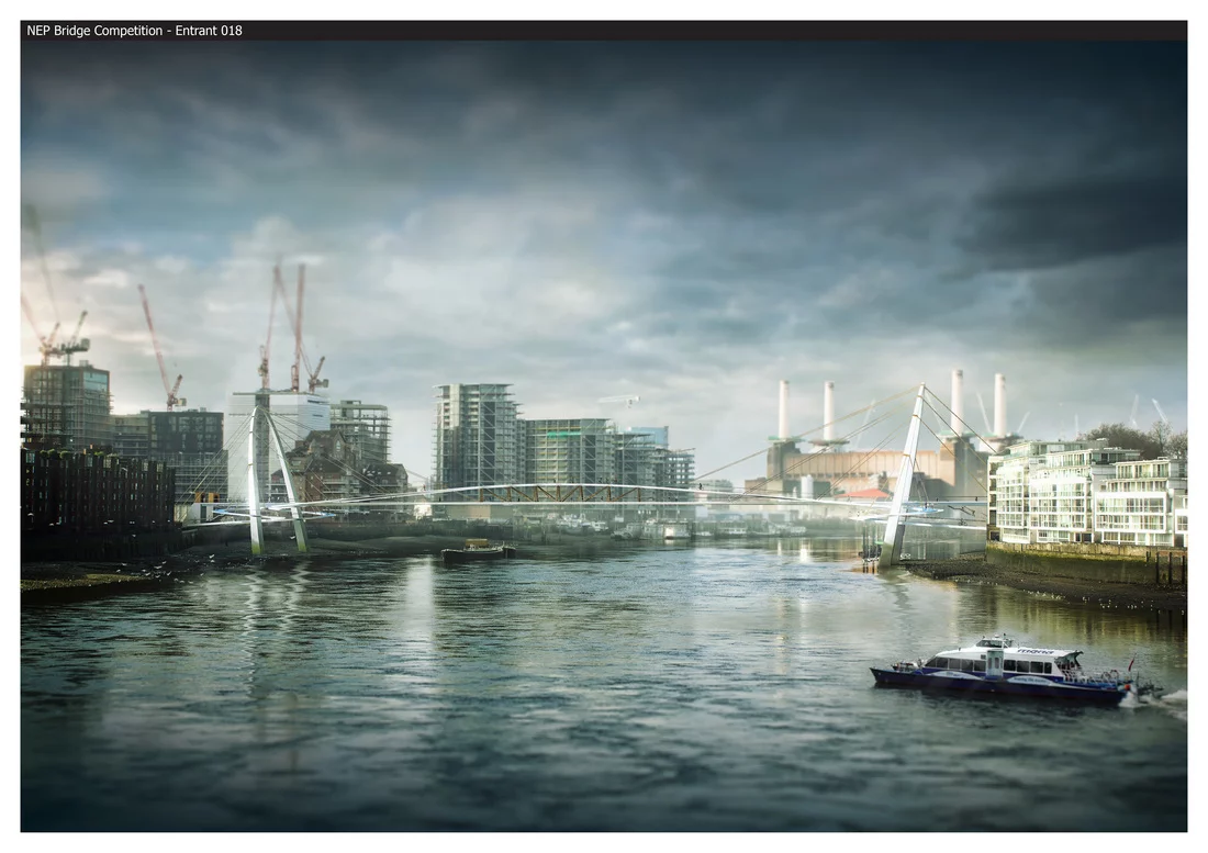 A slender suspension bridge (Image: NEP Bridge Competition)