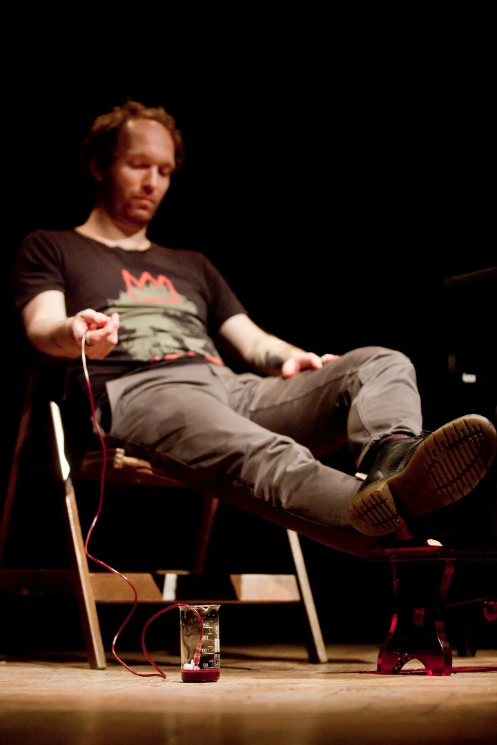 For his Until I Die project, Morozov wanted to use his "vitality to create electronic sounds"