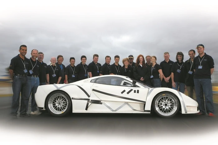 The original Joss JT-1 with the design and build team
