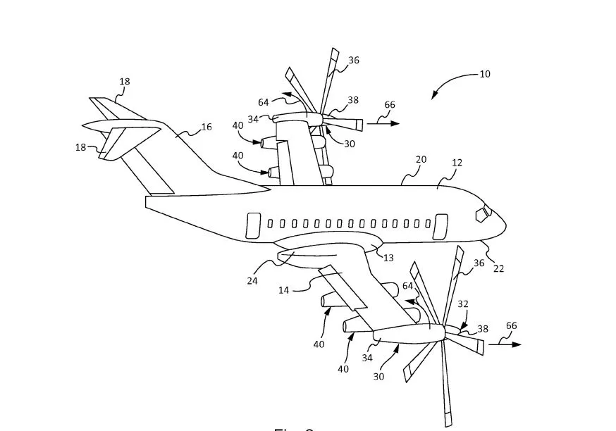 Boeing tilt rotor in horizontal mode