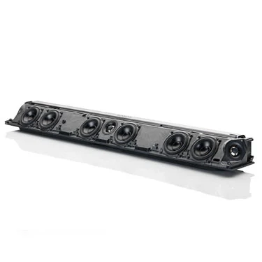 The side speakers are pointed up to create wider sound