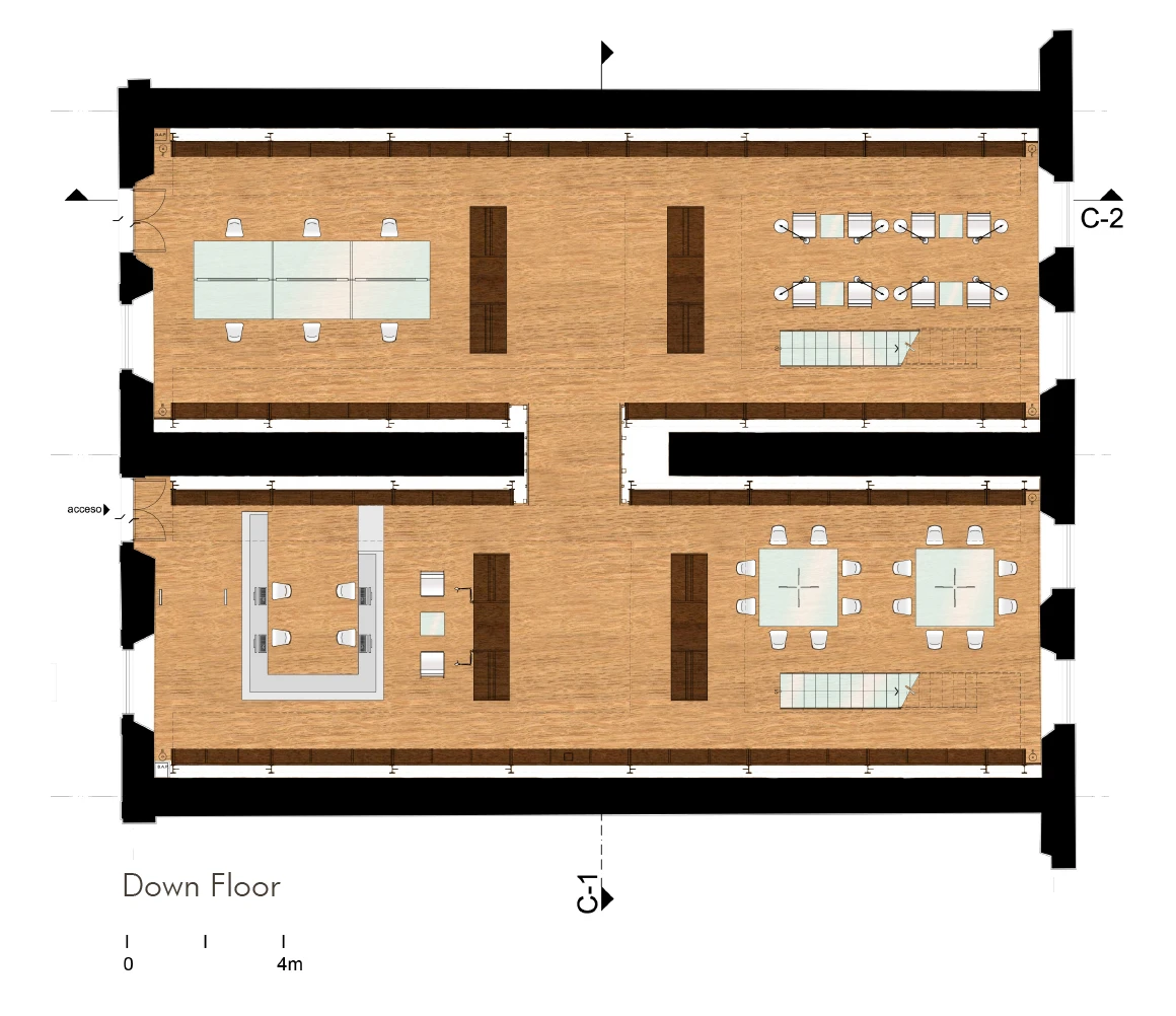 Castro Leal Library design drawing