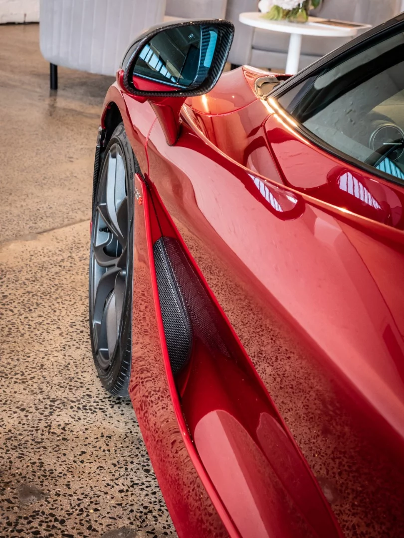 Hidden side venting draws air through from the wheel arch