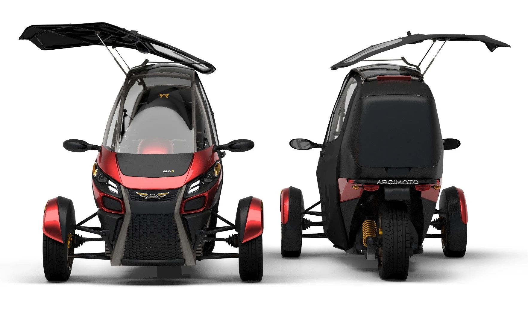 SRK buyers who don't want to be rained on can opt for side panels with a built-in vertically-rising Eagle Wing Door